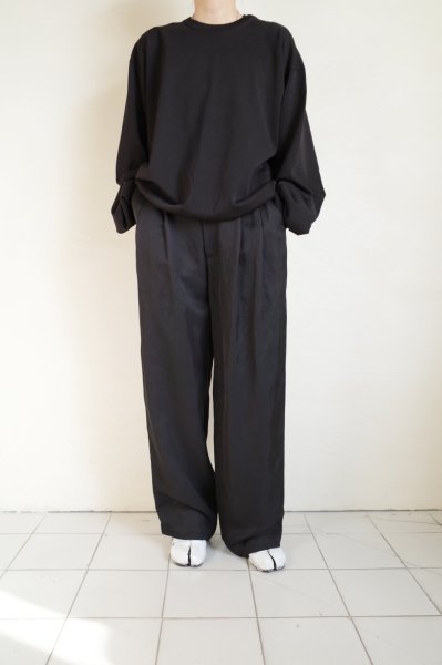 画像13: ssstein         WOOL SILK KNIT TUCKED LS・BLACK (13)