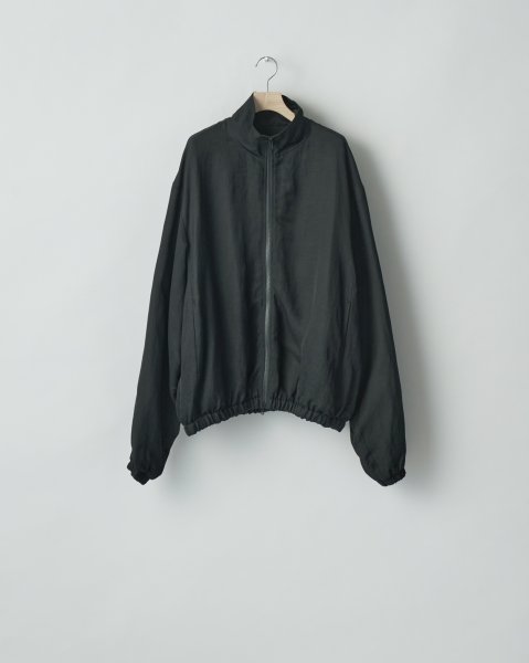 画像1: ssstein         VIS/LI TWILL SHIRRED LIGHT ZIP  JACKET ・BLACK (1)