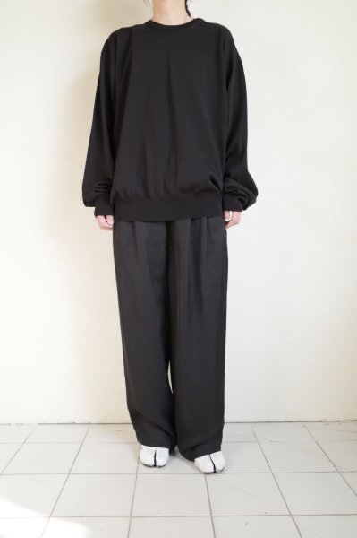 画像9: ssstein         WOOL SILK KNIT TUCKED LS・BLACK (9)