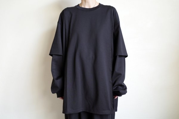 画像6: ssstein         OVERSIZED LAYERED SLEEVE TEE ・BLACK (6)
