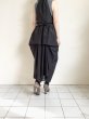 画像15: ANTHEM A        COTTON SILK DRAPE BUSTLE DRESS・BLACK (15)