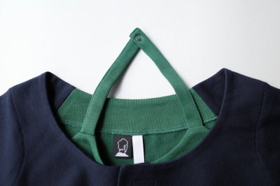 画像1: fluss       holter neck long sleeve T-shirts・navy/green