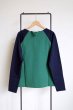 画像2: fluss       holter neck long sleeve T-shirts・navy/green (2)