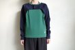 画像7: fluss       holter neck long sleeve T-shirts・navy/green (7)