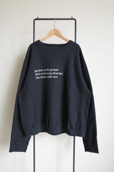 画像1: Fujimoto       overdyed sweatshirt "BROKEN THINGS"・BLACK (1)