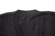 画像5: FOLL       cotton paper chunky v-neck sweater・black (5)