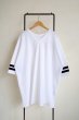 画像1: THE SUNNY       FOOTBALL T-SHIRT・white/black (1)