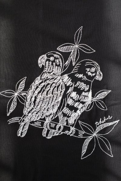 画像3: phebus       TWO BIRDS SLEEVELESS T-SHIRT・BLACK