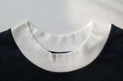 画像1: VOTE MAKE NEW CLOTHES       BI COLOR S/S T SHIRT・navy