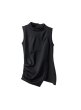 画像1: HOUGA       wave sleeveless tops・BLACK (1)
