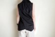 画像16: HOUGA       wave sleeveless tops・BLACK (16)