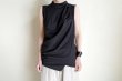 画像14: HOUGA       wave sleeveless tops・BLACK (14)