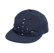 画像1:  GARBAGE      SOFT BRIM 6 PANEL CAP (BIG PEACE)・NAVY×WHITE EMB (1)