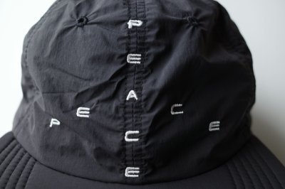 画像2:  GARBAGE      SOFT BRIM 6 PANEL CAP (BIG PEACE)・BLACK×WHITE EMB