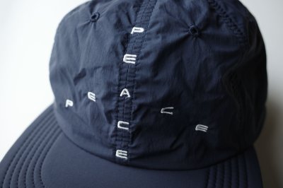 画像2:  GARBAGE      SOFT BRIM 6 PANEL CAP (BIG PEACE)・NAVY×WHITE EMB