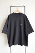 画像1: renewces       "front switching embroidery T-sh"・black×tricolr NOTHING (1)