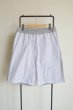 画像1: renewces       "combi shorts of different materials"・wht.blue×grey (1)
