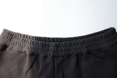画像1: renewces       "combi shorts of different materials"・black×corduroy