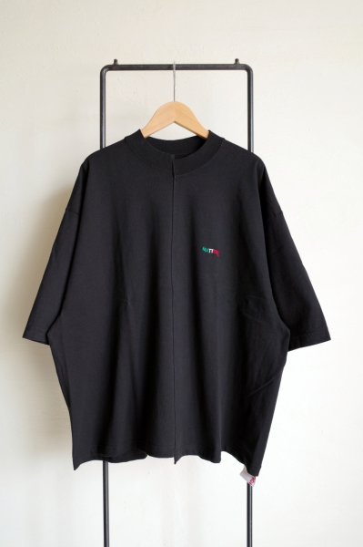 画像1: renewces       "front switching embroidery T-sh"・black×tricolr MATTERS (1)