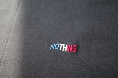 画像2: renewces       "front switching embroidery T-sh"・black×tricolr NOTHING