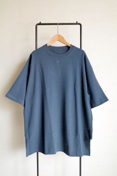 画像1: renewces       "different lengths for front&back T-sh"・blue (1)