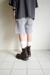 画像8: renewces       "combi shorts of different materials"・wht.blue×grey (8)