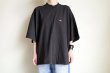 画像7: renewces       "front switching embroidery T-sh"・black×tricolr NOTHING (7)
