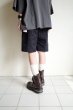 画像8: renewces       "combi shorts of different materials"・black×corduroy (8)