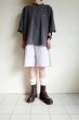 画像9: renewces       "combi shorts of different materials"・wht.blue×grey (9)