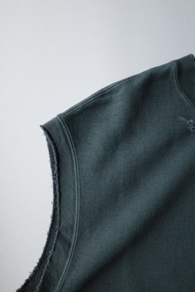 画像2: NEXUSVII.       DAMAGED CREW VEST・FADE GREEN