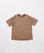 画像1: FOLL       wardrobe border tee・brown (1)