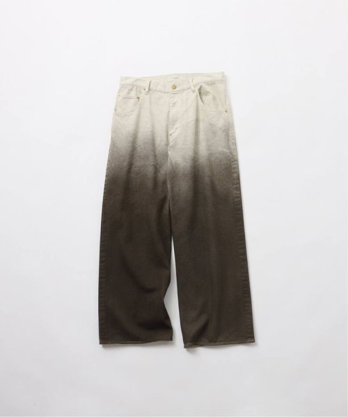 画像1: FOLL       gradation bleach&dyed wardrobe jeans・brown (1)
