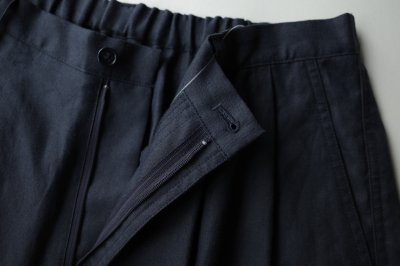 画像2: FOLL       ramie oxford baggy shorts・navy