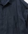 画像2: FOLL       ramie oxford authentic daily shirt・navy (2)
