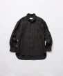 画像1: FOLL       ramie oxford authentic daily shirt・black (1)