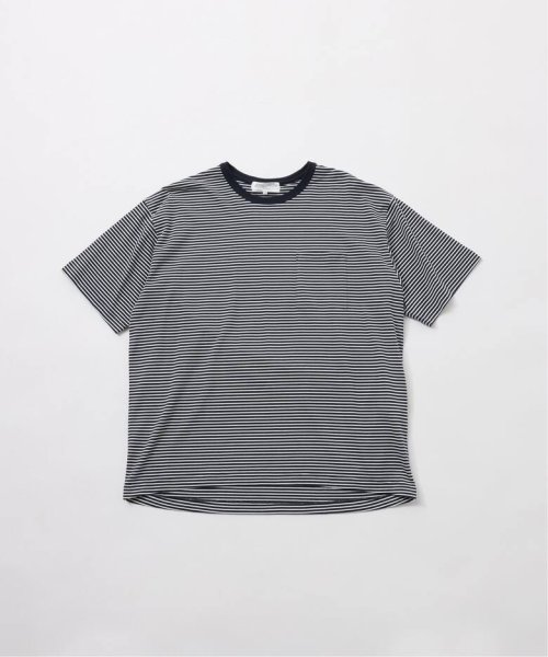 画像1: FOLL       wardrobe border tee・navy (1)