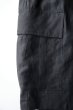 画像2: FOLL       ramie oxford baggy shorts・black (2)