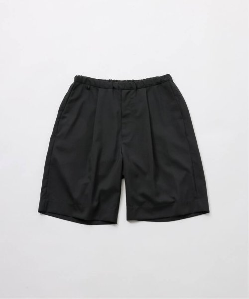 画像1: FOLL       summer wool wardrobe baggy shorts・black (1)