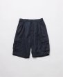 画像1: FOLL       ramie oxford baggy shorts・navy (1)