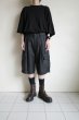 画像6: FOLL       ramie oxford baggy shorts・black (6)