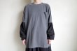 画像7: renewces       "bicolor L/S backprint T-sh"・shadow×black A (7)
