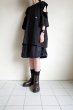 画像9: renewces       "inside-out shoulder slits T"・black ×monotone (9)