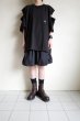 画像8: renewces       "inside-out shoulder slits T"・black ×monotone (8)