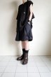 画像13: renewces       "inside-out shoulder slits T"・black ×monotone (13)