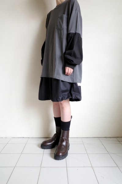 画像11: renewces       "bicolor L/S backprint T-sh"・shadow×black B (11)