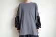 画像7: renewces       "bicolor L/S backprint T-sh"・shadow×black B (7)