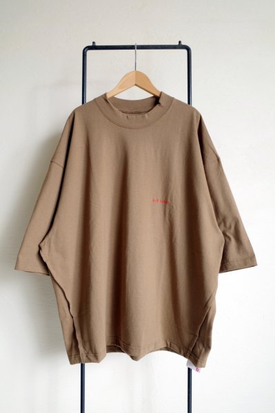 画像1: renewces       "drop shoulder oversized T"・cafelatte (1)