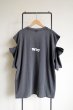 画像2: renewces       "inside-out shoulder slits T"・shadow×monotone (2)