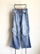 画像1: DOUGALL       Washed wide denim  pants・Light Blue  L  (1)