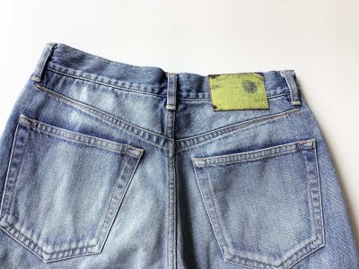 画像1: DOUGALL       Washed wide denim  pants・Light Blue M 